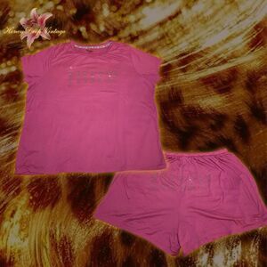 Juicy Couture Pink Rhinestone Logo Loungewear Set